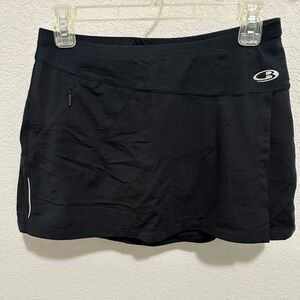 Icebreaker Swift Skort - Merino Black Athletic Running Skort